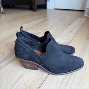 Lucky Brand Black Suede Ankle Booties